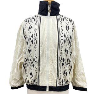 Vintage PS Sport Multicolor Retro Women's Full Zip Windbreaker Size Medium M